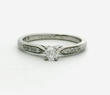 9ct Gold Engagement Ring 0.25ct Diamonds Hallmarked Engraved Size M 1/2 2.4g