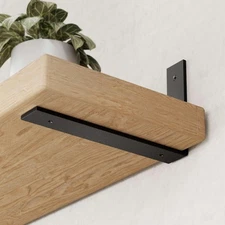 6 Pack Heavy Duty 8 Inch Black Shelf Brackets, L Shelf Bracket 8 Inch for Flo...