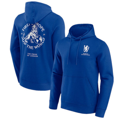 Chelsea Herren Fußball Hoodie First Europe, Now The World Top - Neu