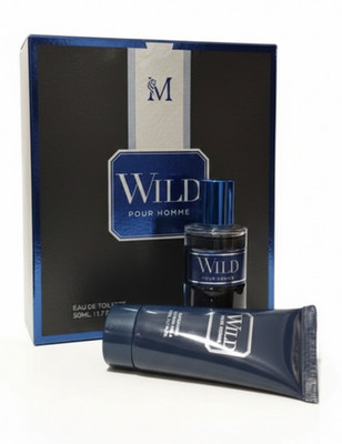Wild Herren Parfum Kit 50ml + Shower Gel 50ml Frischer Meeresduft