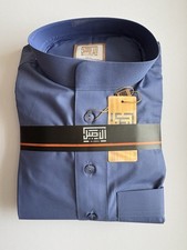 BLUE COLOR Men Arab Style High Quality Al Aseel Thobe Jubba Flat Sleeves