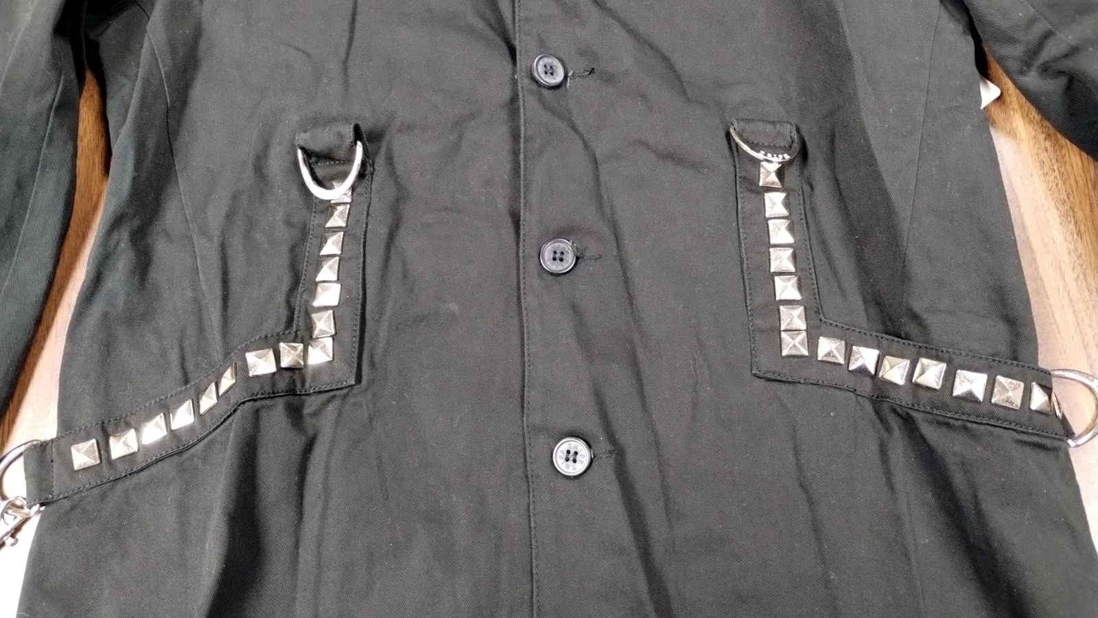 Vintage Tripp NYC Gothic Industrial Spike Blazer Jacket Punk Metal  Mens M  NEW image 3