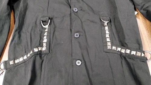 Vintage Tripp NYC Gothic Industrial Spike Blazer Jacket Punk Metal  Mens M  NEW image 3