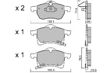 Bremsbeläge vorne AISIN BPOP-1013 OPEL ZAFIRA 2.0 DTI 16V (F75)