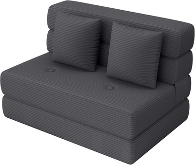 Convertible Folding Sofa Bed with Pillow, Grey Corduroy, Multi-Purpose Use