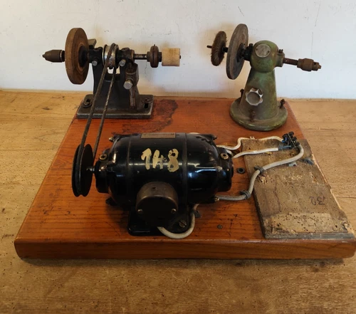 Old AEG Motor Electric Motor 125V Sharpening Stone Drill Precision Mechanics Watchmaker