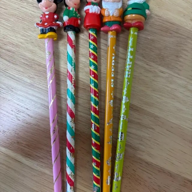 Vintage Disney Pencil Set Mickey Minnie Snow White Collectible