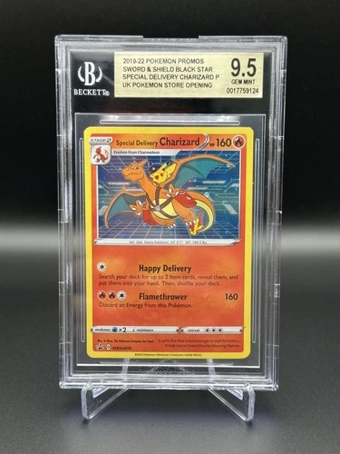 Pokemon Special Delivery Charizard SWSH075 Black Star Promo Cosmos Holo BGS 9.5