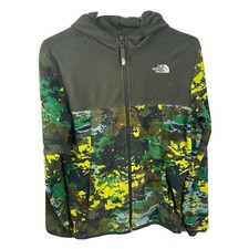 The North Face Boys Zip up Light Weight Jacket Size XL Green Camo