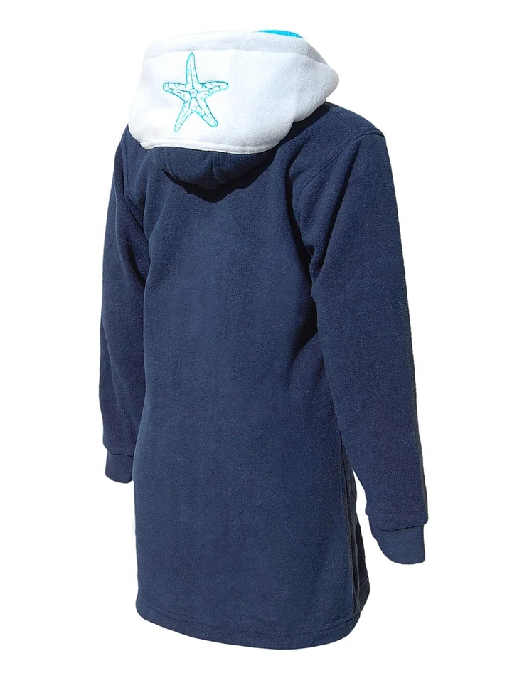 SEESTERN  Kinder Kapuzen Fleecejacke Fleecemantel Fleece Sweatjacke 116-164 - Bild 3 von 4