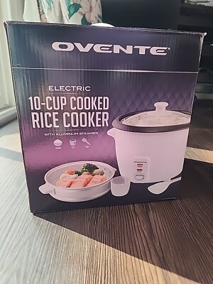 OVENTE Rice Cooker with Food Steamer Basket - Makes up to 10-cups cooked rice