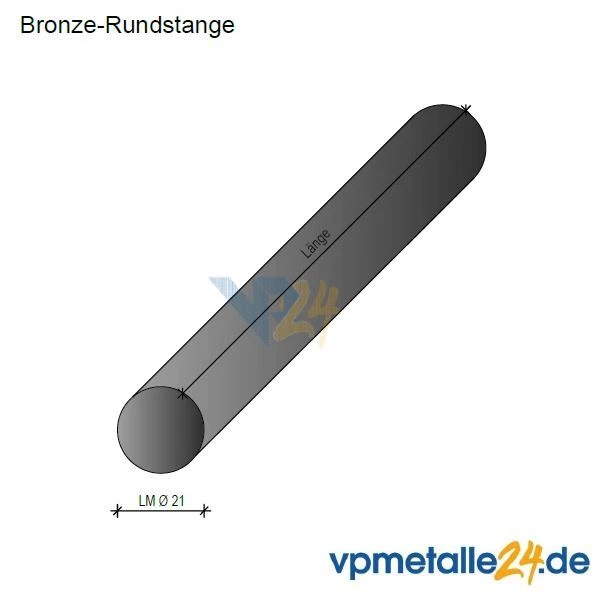 Rotguss Rg7 Bronze Stange WelleCuSn7ZnPb Vollmaterial Ø 13 -120 mm L 250 mm - Bild 2 von 4