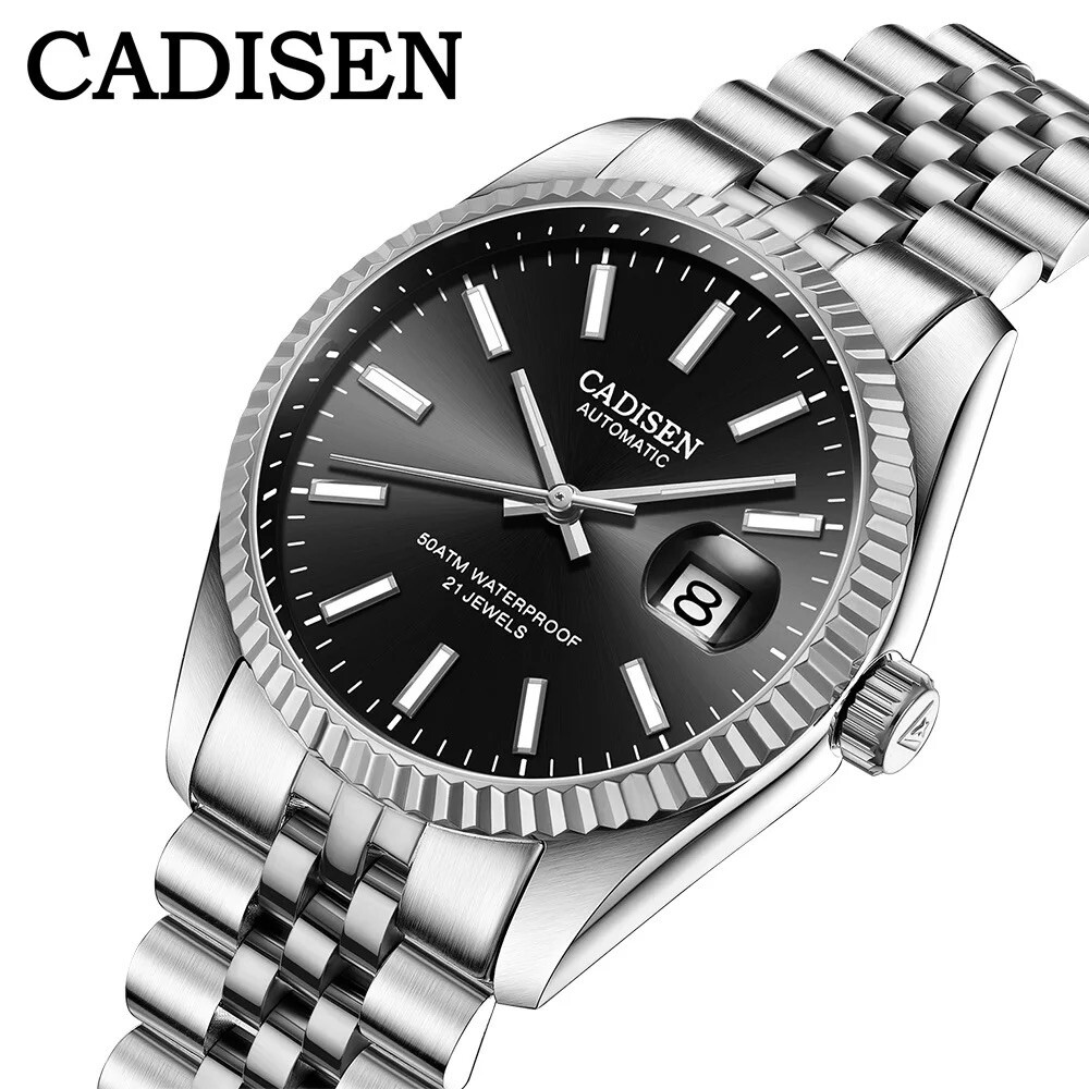 CADISEN DateJust 38MM Automatic Mechanical Diver Steel Waterproof Men’s Watch eBay