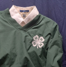 Youth XL Oklahoma 4-H Stock Show V-Neck Shirt Dark Green Meets OYE Reqs