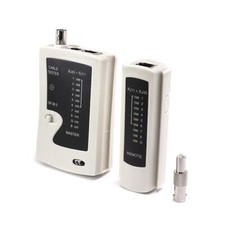 Universal Network Cable Tester Tool BNC RJ45 RJ11 3-in-1 Multi-Tester White