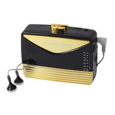 Walkabout Personal Stereo Cassette Player with AM/FM Radio Black/Gold