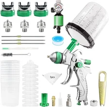 HVLP Air Paint Spray Gun Kits 1.3/1.7/2.0MM Nozzles Gravity Feed Car Auto Primer