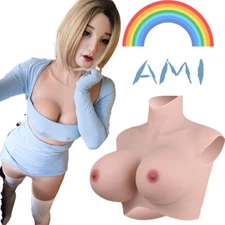 Ami Silicone Breast Forms Breastplate Crossdresser Drag Queen Fake Boobs Tits