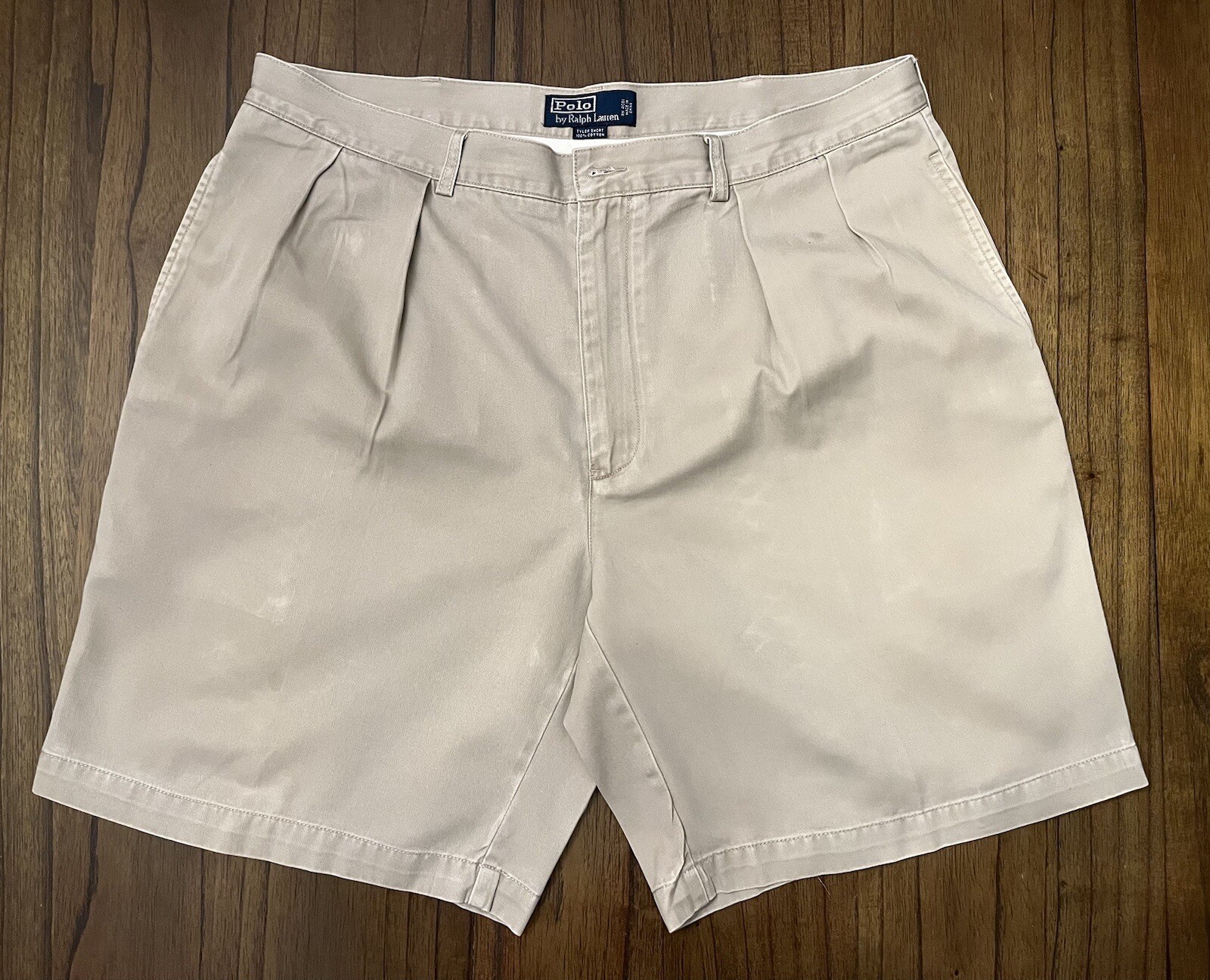 Ralph Lauren POLO by Ralph Lauren PROSPECT SHORT chino shorts, men's size W37 cotton Beige type Vintage Second Hand