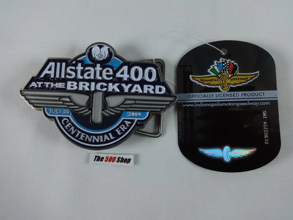 Hebilla de cinturón Allstate 400 At the Brickyard 2009 edición limitada 327 de 500 peltre Foto 2 de 4