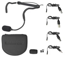 Samson QEX Fitness Headset Microphone Mic+4 Adapters+Case For Yoga/Spin/Pilates
