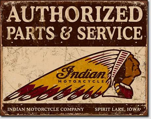 Schild Indian Usa Motorrad 30 X 40 Cm Vintage Werkstatt Poster Oldtimer *207-image