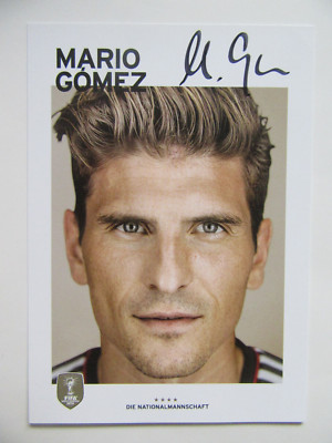 Mario Gomez - Signed - DFB Autograph Card 2nd Set 2014 World Champion Postcard 4th star