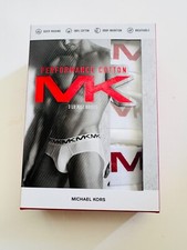 NIB MICHAEL KORS Men's Cotton Briefs Underwear 3-PACK, Size L 34-36
