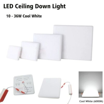 Helle quadratische LED Decken Einbau Leuchte Panel Wand Küche Bad Lampe kaltweiß