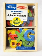 Mickey Mouse Alphabet Magnets Storage Box Included Melissa Doug Disney New