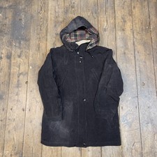 Nautica Parka Jacket Full Zip Vintage Rain Coat, Black, Womens Large