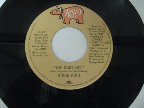 Robin Gibb oh darling - 45 disques vinyle album 7" - Photo 1/2