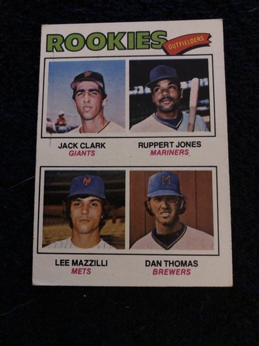 1977 Topps - Rookie Outfielders #488 Jack Clark, Lee Mazzilli, Ruppert ...