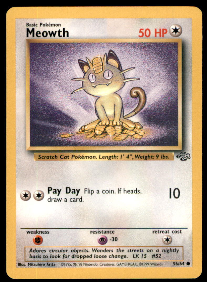 Pokemon Jungle Meowth #56/64 | eBay