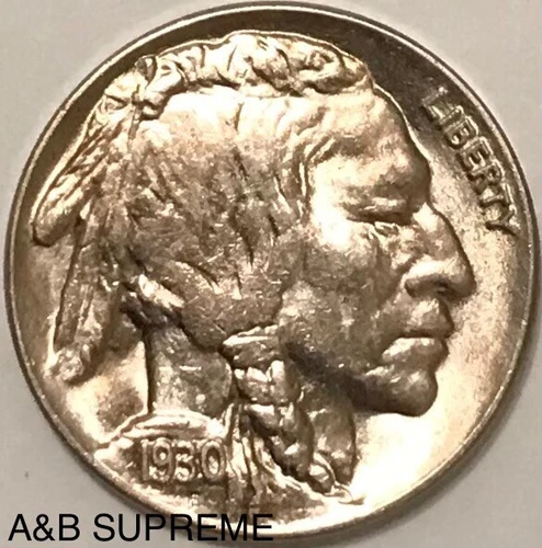 1930 INDIAN HEAD BUFFALO NICKEL FROM OBW ROLL CHOICE-GEM BU UNCIRCULATED