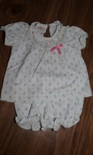 Vintage Healthtex Baby Girl Dress and Bloomers set Floral Print Size 9 Months