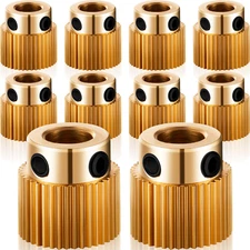 10 Pcs 40T Brass Extruder Wheel Gear for Ender 3 Pro CR-10 3D Printer Parts