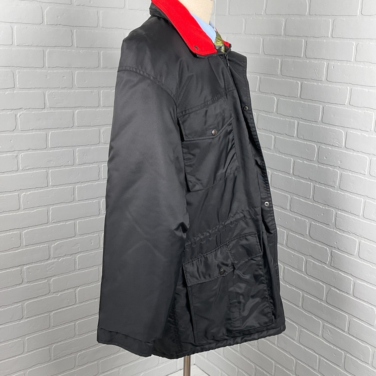 Bridgestone Coat Men XLarge Black Red Motorsport Anorak