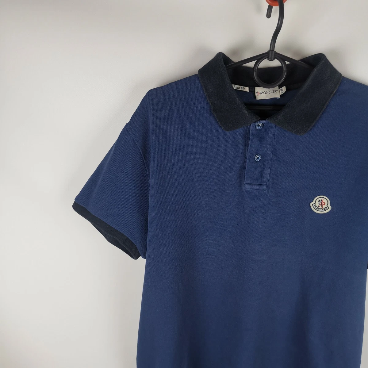 MONCLER◇ポロシャツ/S/コットン/BLK/MAGLIA POLO MANICA CORTA