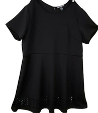 NEW Signature Collection Black Fit & Flare Dresd Cut Out Hem Women's Plus Sz 3X
