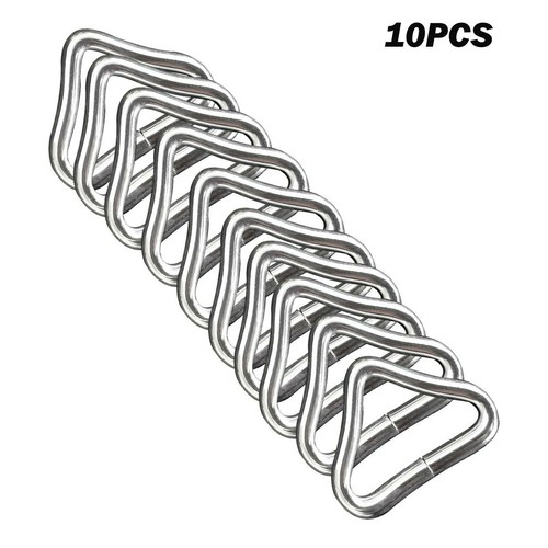 10 Trampoline Mat Triangle Ring Loop V-Rings Metal Buckle for Spring - Picture 2 of 3