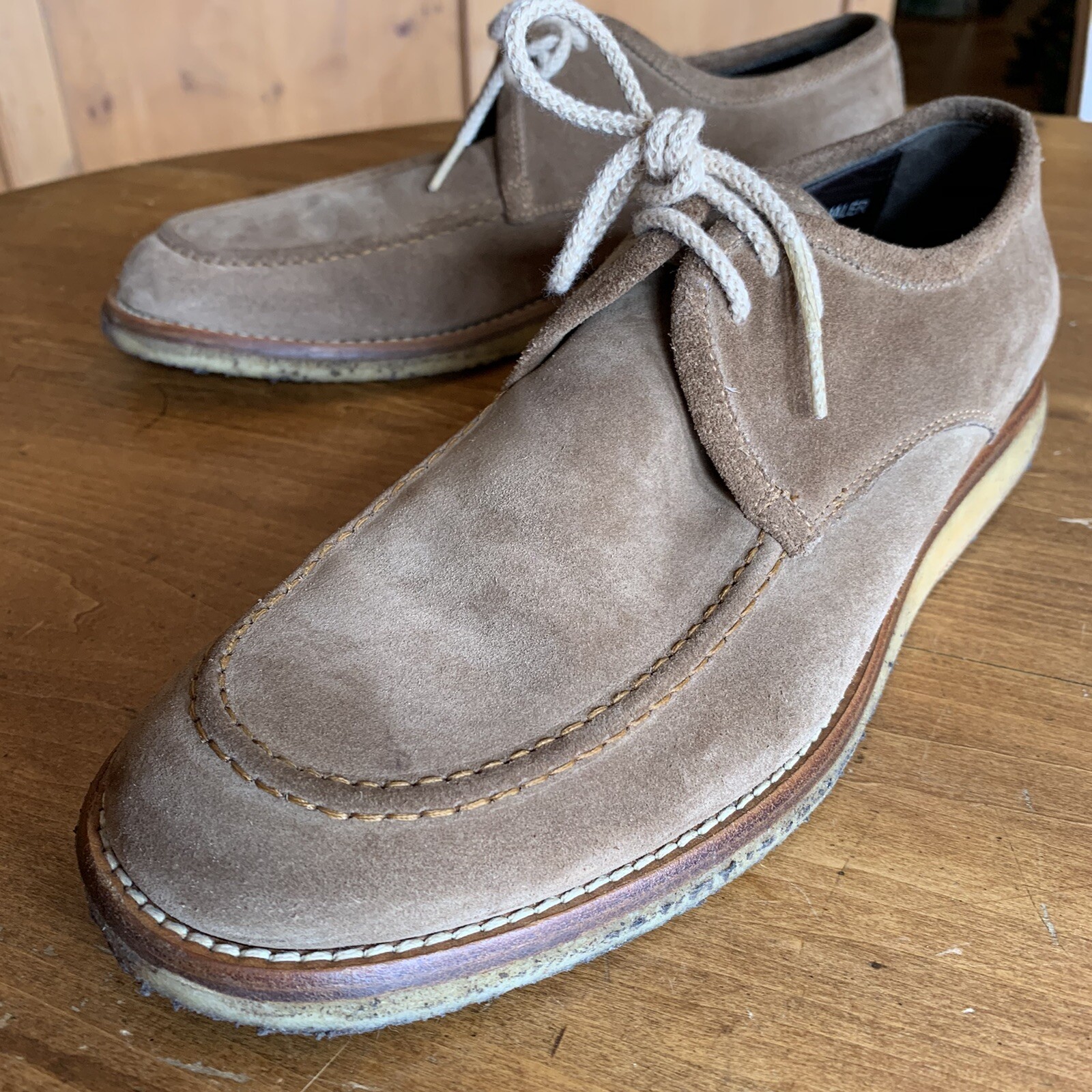 SAOLA Oxford uomo Bruno Magli in camoscio marrone taglia 9 M