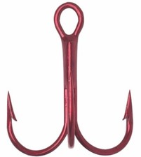 25 Pack - Vmc 4-9626tr 4x-strong Treble Hook - Tin Red - Oshaugnessy-size4 25 Pack - Vmc 4-9626tr 4x-strong Treble Hook - Tin Red - Oshaugnessy-size4