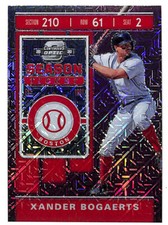 2020 Panini Contenders Optic Xander Bogaerts 17/75 purple mojo card Red Sox