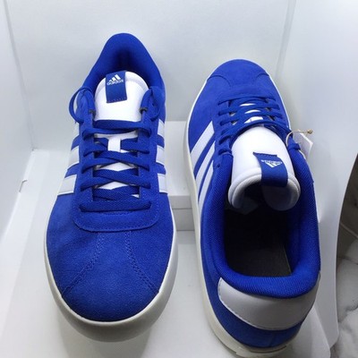 Adidas Vl Court 3.0 If4458 Men's 12 Blue Leather Low Top Sportswear Shoes
