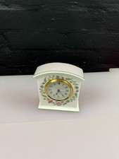 Minton Haddon Hall Rankgitter Manteluhr 4,75" hoch 4,25" breit getestet funktioniert