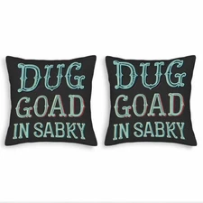 Set of 2 Vintage Decorative Throw Pillow Covers 18x18in - for Couch Bed Car