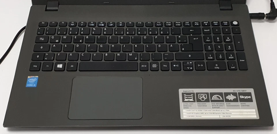 Acer Aspire E15-573 256GB 8GB i5-4210u Notebook Laptop Windows 11 15.6" DVD HDMI - Bild 3 von 4