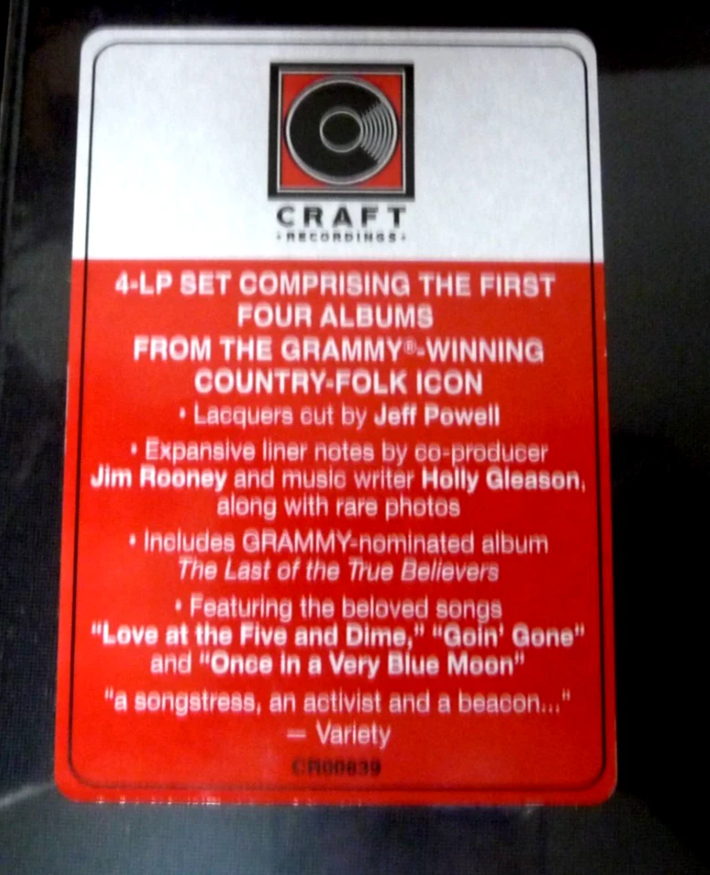 NANCI GRIFFITH Working in Corners (4-LP Vinyl Box Set, 2023) BRAND NEW & SEALED - Image 2 of 2