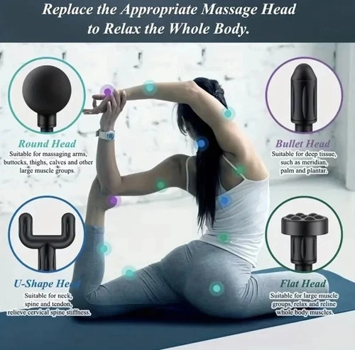 Portable Massage Gun Deep Tissue Muscle Percussion Back Neck Legs Shoulder Arm - Picture 8 of 17